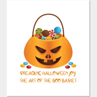 The Art Of The Boo Basket Halloween Pumpkin Candy Basket Posters and Art